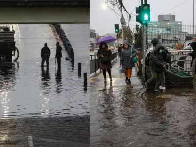 Decenas de miles de hogares sin luz, paso bajo nivel inundado y problemas en el Metro de Santiago
